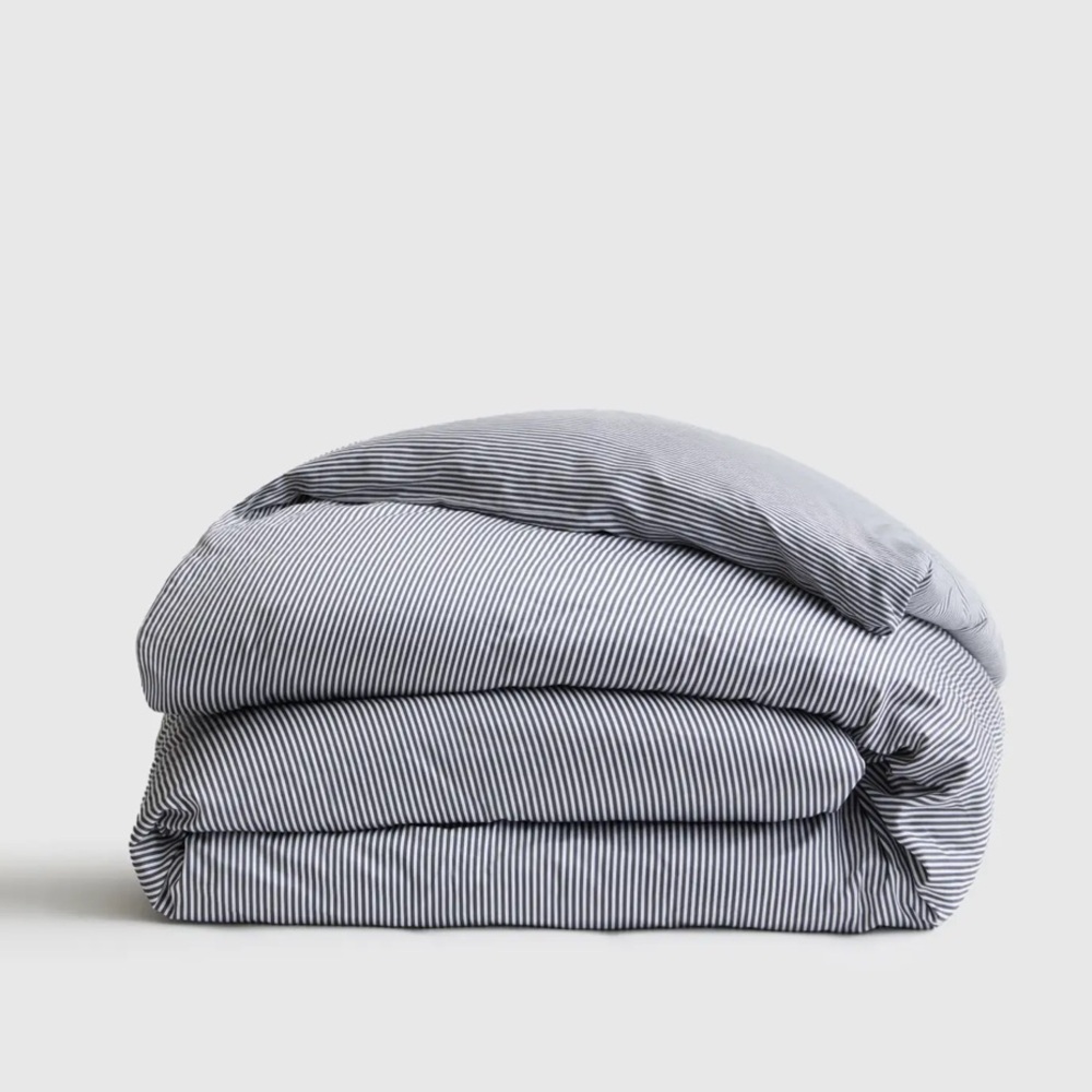 Quince Classic Organic Percale Duvet Cover Queen